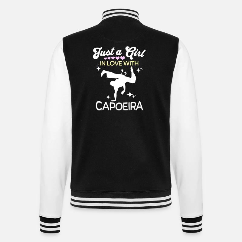 Capoeira Mädchen - College-Sweatjacke - Schwarz/Weiß
