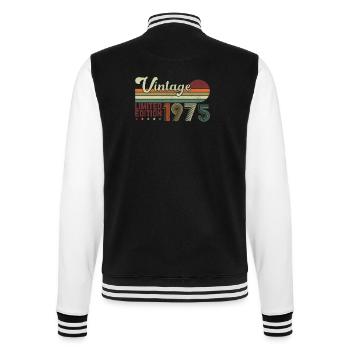 50 Jahre 1975 Vintage Retro Geburtstagsgeschenk - College-Sweatjacke - Schwarz/Weiß - Hinten - Marisol (170cm)