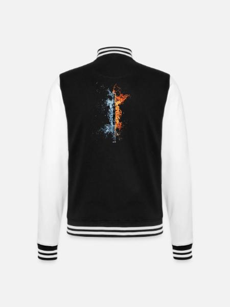 Querflöte - College-Sweatjacke - Schwarz/Weiß