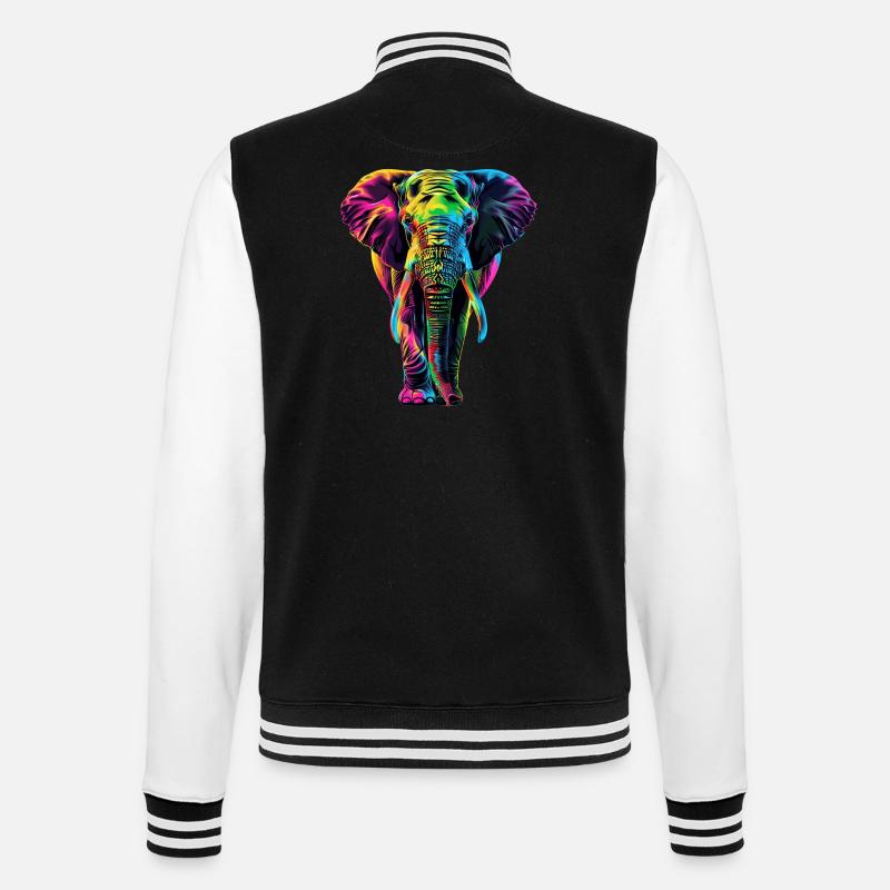 Elefant - College-Sweatjacke - Schwarz/Weiß