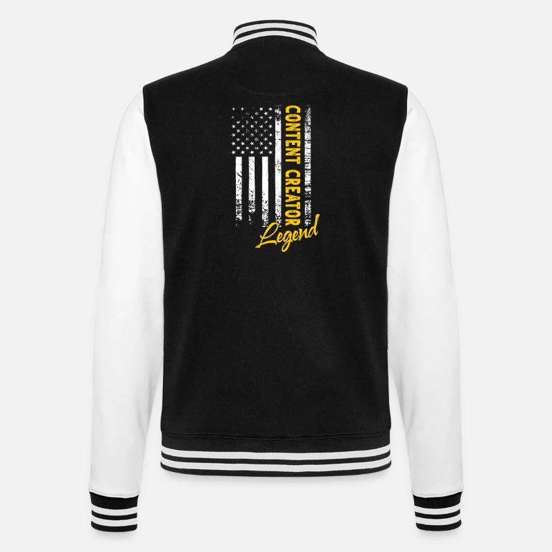 Content Creator Legend - College Sweat Jacket - black/white
