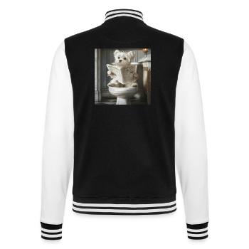 Maltesisch - College-Sweatjacke - Schwarz/Weiß - Hinten - Marisol (170cm)