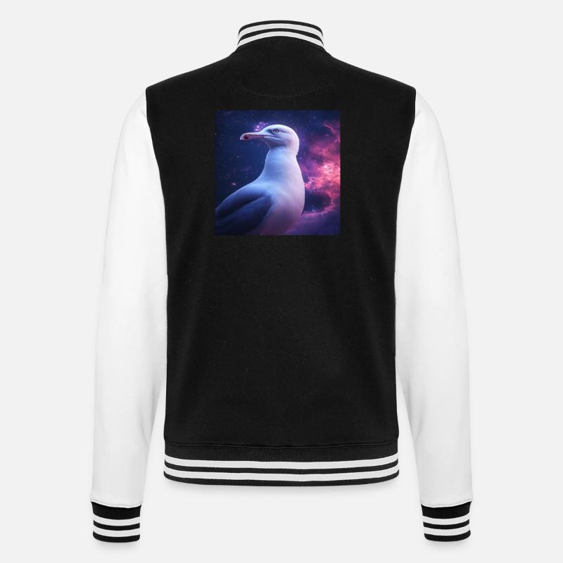 Möwe - College-Sweatjacke - Schwarz/Weiß