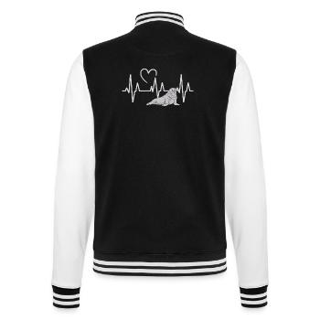 Walross - College-Sweatjacke - Schwarz/Weiß - Hinten - Marisol (170cm)