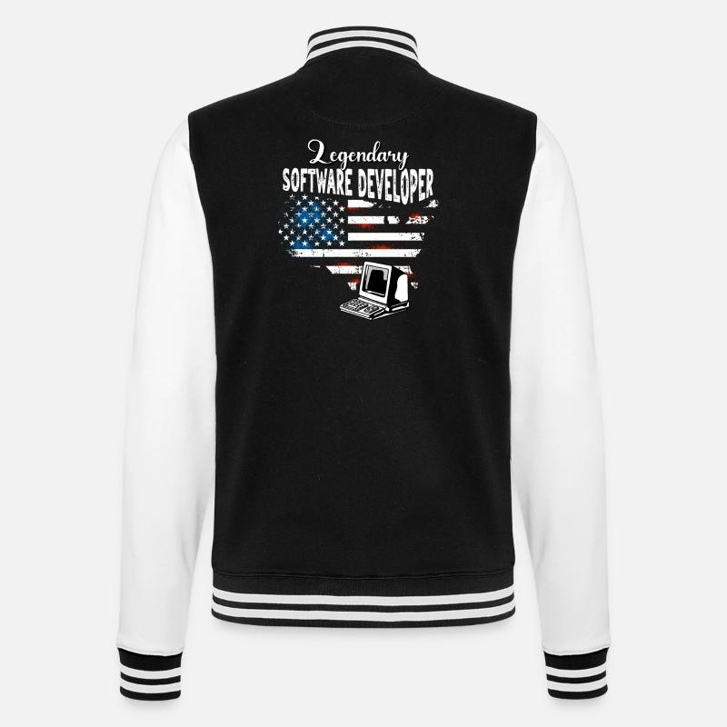Software Entwickler US - College-Sweatjacke - Schwarz/Weiß
