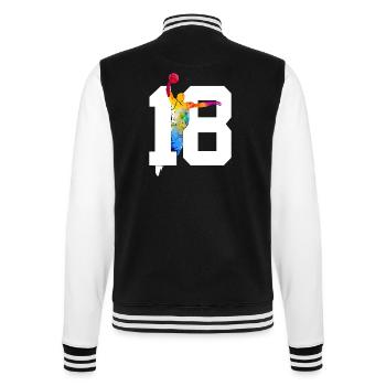 NUMÉRO 18 BASKETBALL 18E ANNIVERSAIRE - Veste Teddy - noir/blanc - Dos - Marisol (170cm)