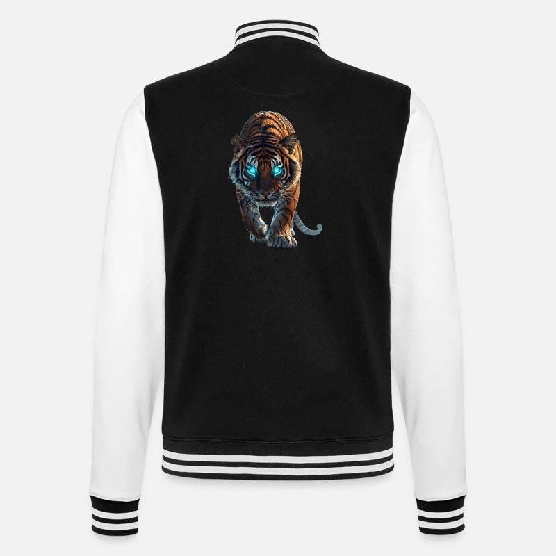 Tiger - College-Sweatjacke - Schwarz/Weiß