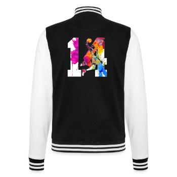 14E ANNIVERSAIRE BASKET-BALL NUMÉRO 14 - Veste Teddy - noir/blanc - Dos - Marisol (170cm)