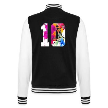 10. GEBURTSTAG BASKETBALL NUMMER 10 - College-Sweatjacke - Schwarz/Weiß - Hinten - Marisol (170cm)