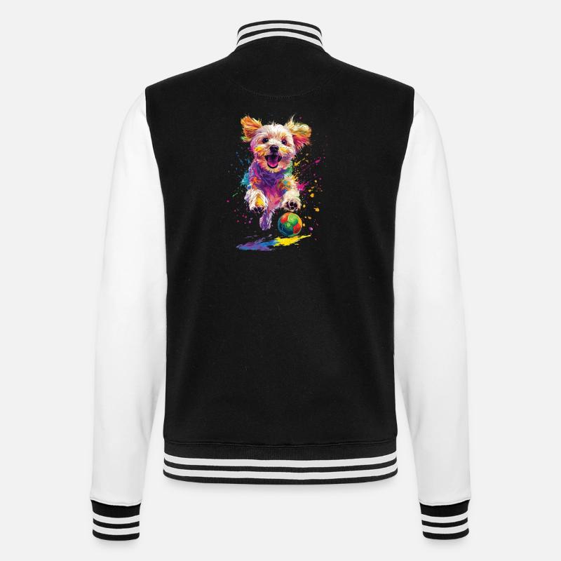 maltesisch - College-Sweatjacke - Schwarz/Weiß