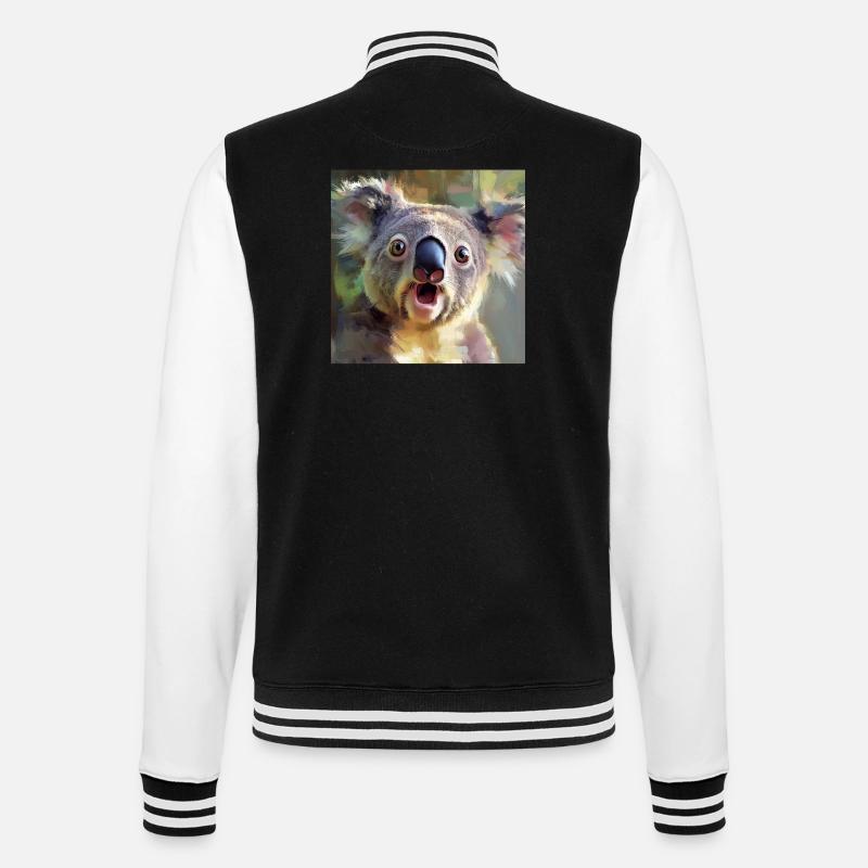 Koala - College-Sweatjacke - Schwarz/Weiß