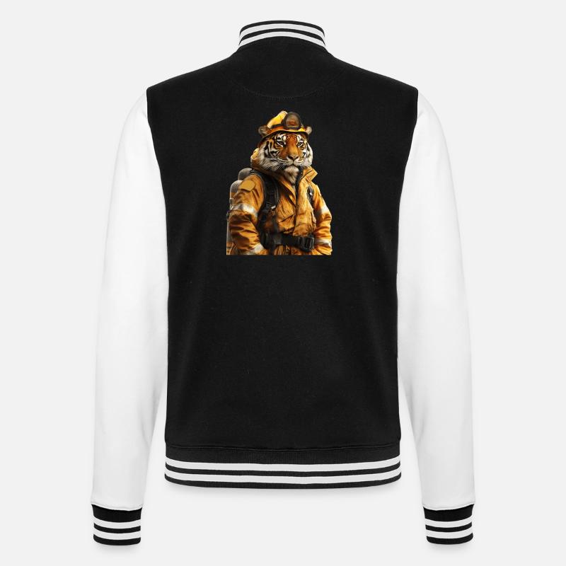 Tiger - College-Sweatjacke - Schwarz/Weiß