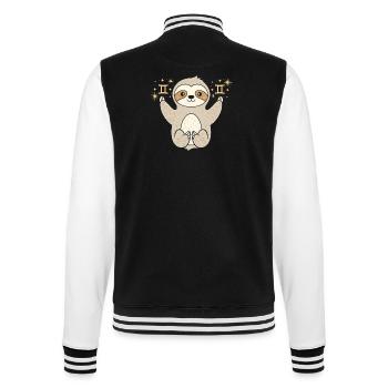 Gemini Sternzeichen Faultier Magisch und - College-Sweatjacke - Schwarz/Weiß - Hinten - Marisol (170cm)