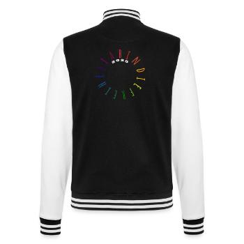 Ab in die Freiheit - ABI 2025 - Abitur - Spruch - College-Sweatjacke - Schwarz/Weiß - Hinten - Marisol (170cm)