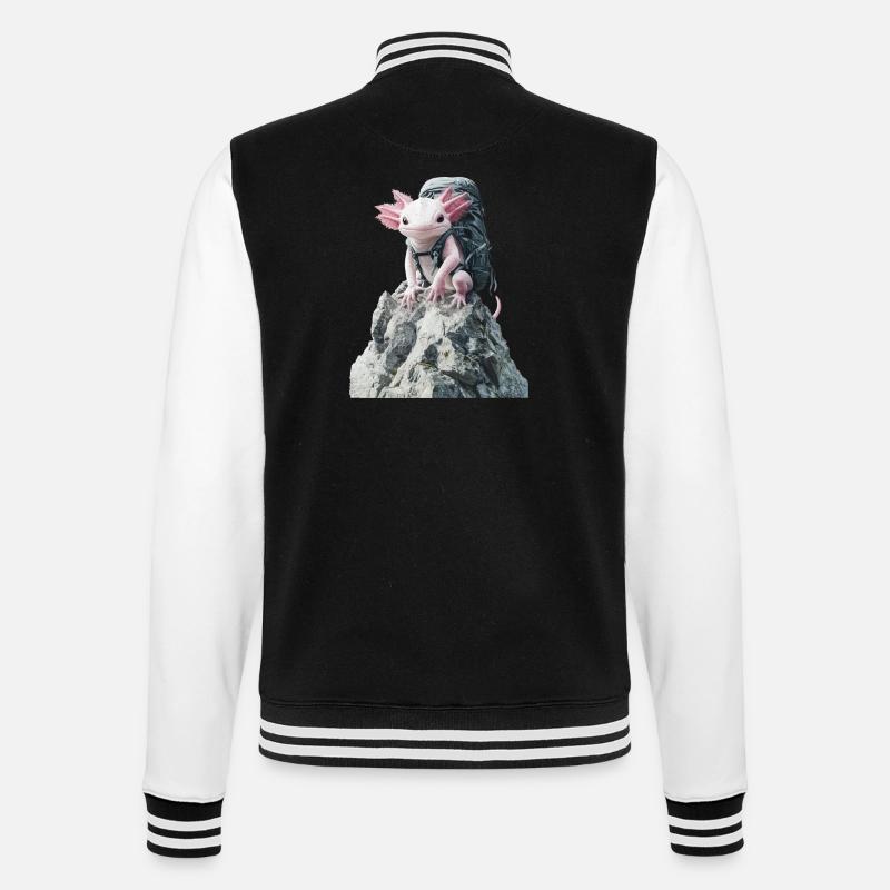 Axolotl - College-Sweatjacke - Schwarz/Weiß