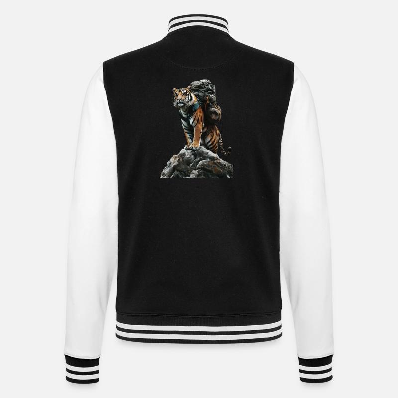 Tiger - College-Sweatjacke - Schwarz/Weiß