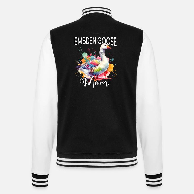 Emdengan's mom - College Sweat Jacket - black/white