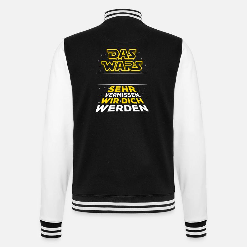 Das Wars - Verabschiedung - Mitarbeiter Name - College-Sweatjacke - Schwarz/Weiß
