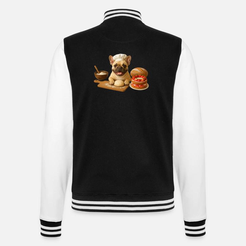 Bouledogue français Gâteau Biscuits - Veste Teddy - noir/blanc