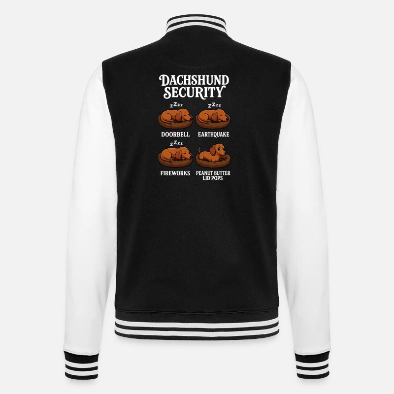 Dachshund - College Sweat Jacket - black/white