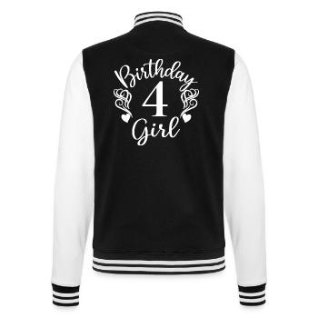 Fille de 4ème anniversaire, cadeau de 4 ans pour les enfants - Veste Teddy - noir/blanc - Dos - Marisol (170cm)
