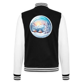 Schneekugel / Winterzauber / Schnee / Souvenir - College-Sweatjacke - Schwarz/Weiß - Hinten - Marisol (170cm)