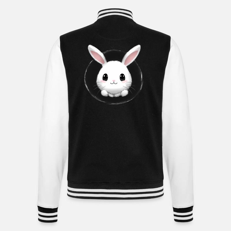 Little Bunny Bunny Rabbit - College Sweat Jacket - black/white