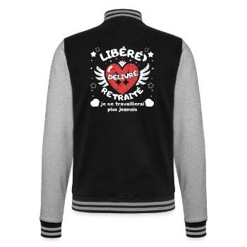 RELEASED ISSUED RETIRED - College Sweat Jacket - black/heather grey - Back - Marisol (170cm)