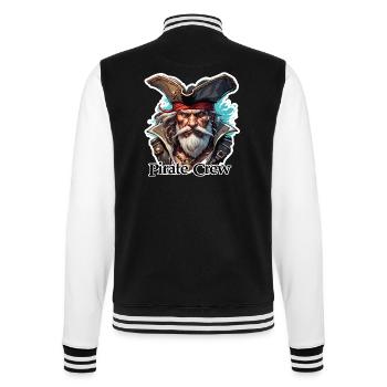 Pirat / Ahoi / Anker / Kapitän / Totenkopf / Rum - College-Sweatjacke - Schwarz/Weiß - Hinten - Marisol (170cm)