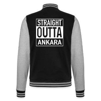 Straight OUTTA ANKARA - College-Sweatjacke - Schwarz/Grau meliert - Hinten - Marisol (170cm)