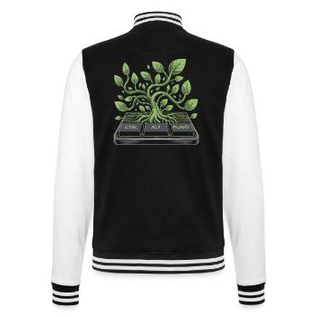 ctrl alt plant Garten Design - College-Sweatjacke - Schwarz/Weiß - Hinten - Marisol (170cm)