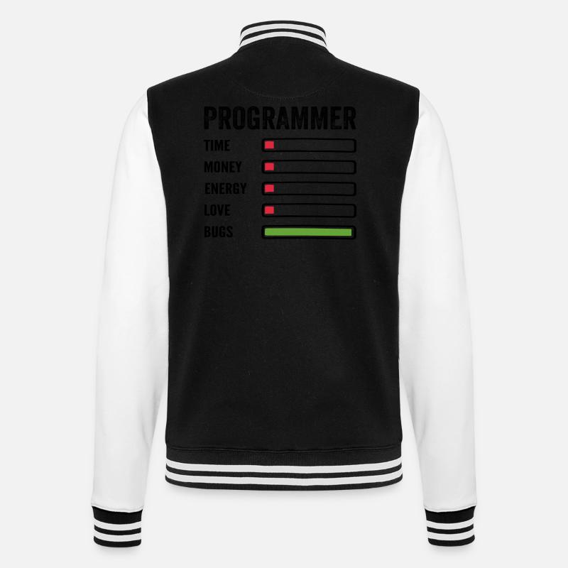 Developer Humor Programmer Coder - College Sweat Jacket - black/white