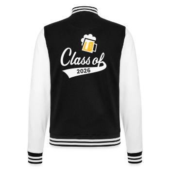 Promotion 2026 (Promotion diplômée / Bière / 2C NEG) - Veste Teddy - noir/blanc - Dos - Marisol (170cm)