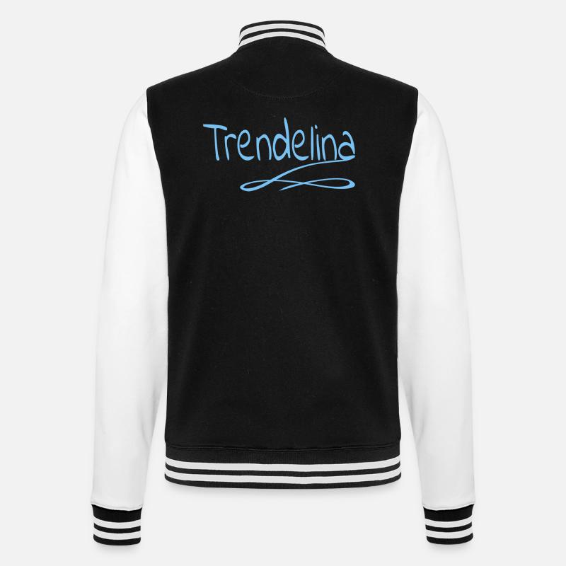 First name Trendelina - College Sweat Jacket - black/white