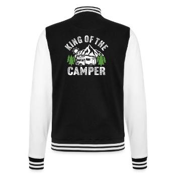 König des Wohnmobils Camping Wohnwagen Wohnmobil - College-Sweatjacke - Schwarz/Weiß - Hinten - Marisol (170cm)