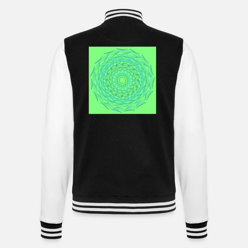 Grüner Kreis Web - College-Sweatjacke - Schwarz/Weiß