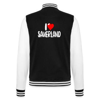 Sauerland - College-Sweatjacke - Schwarz/Weiß - Hinten - Marisol (170cm)