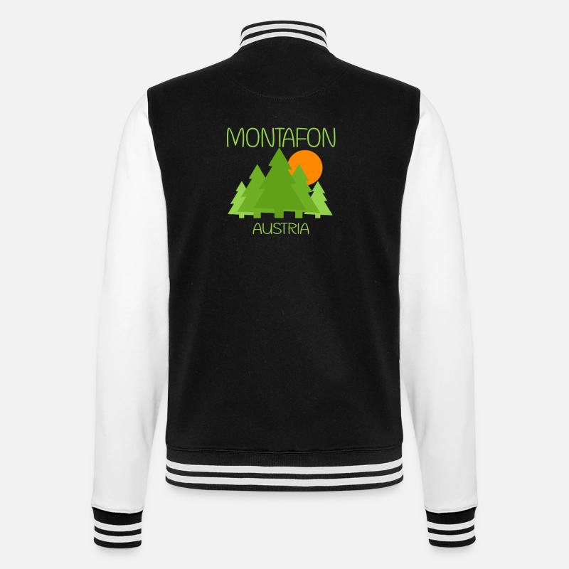 Montafon - College-Sweatjacke - Schwarz/Weiß