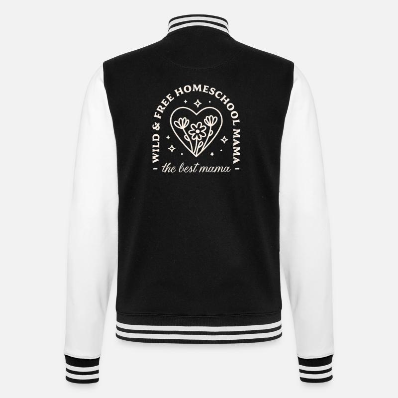 Homeschooling die beste Mutter - College-Sweatjacke - Schwarz/Weiß