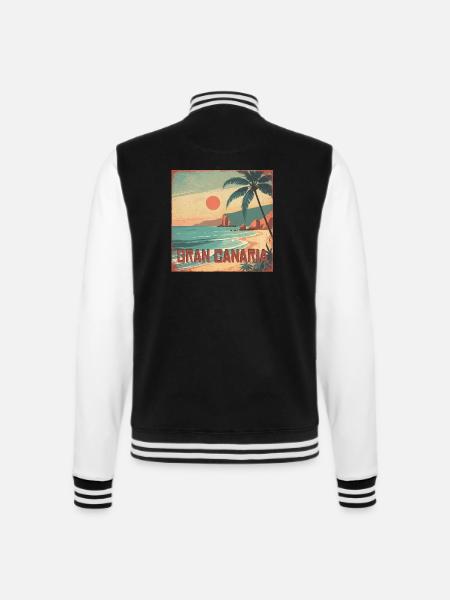 Gran Canaria - College-Sweatjacke - Schwarz/Weiß
