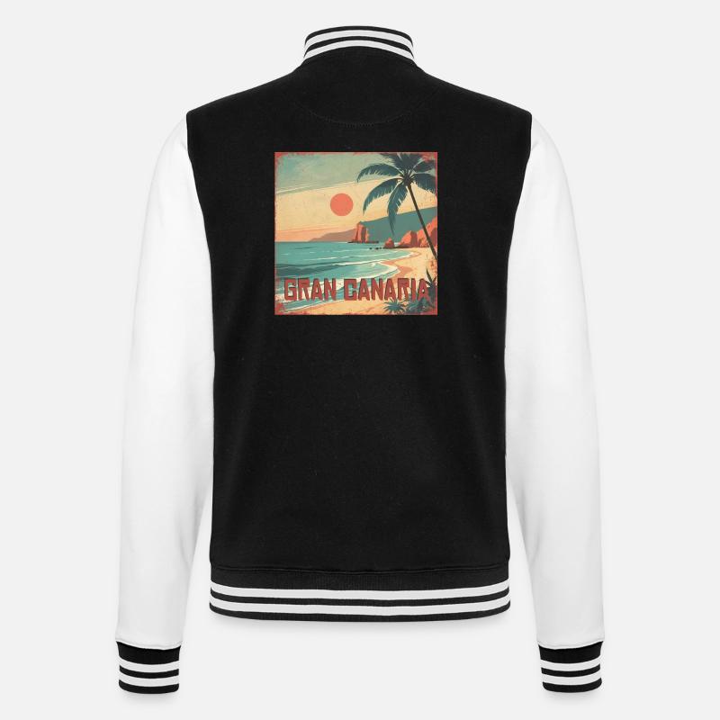 Gran Canaria - College-Sweatjacke - Schwarz/Weiß