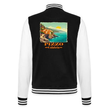 Pizzo Calabria orange - College Sweat Jacket - black/white - Back - Marisol (170cm)