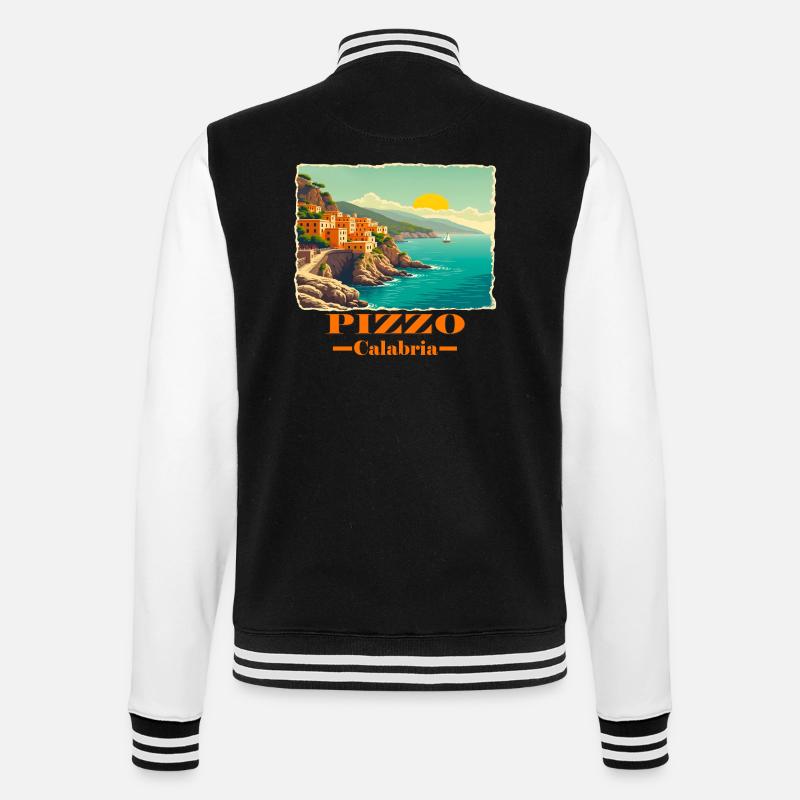 Pizzo Calabre orange - Veste Teddy - noir/blanc
