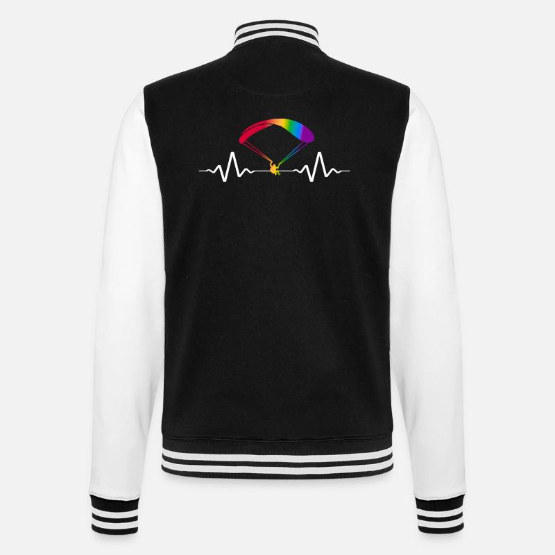 Paragliding Glide-Long Paragliding - College Sweat Jacket - black/white
