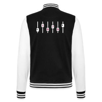 1979 geburtstag disco dj jubiläum sound engineer - College-Sweatjacke - Schwarz/Weiß - Hinten - Marisol (170cm)
