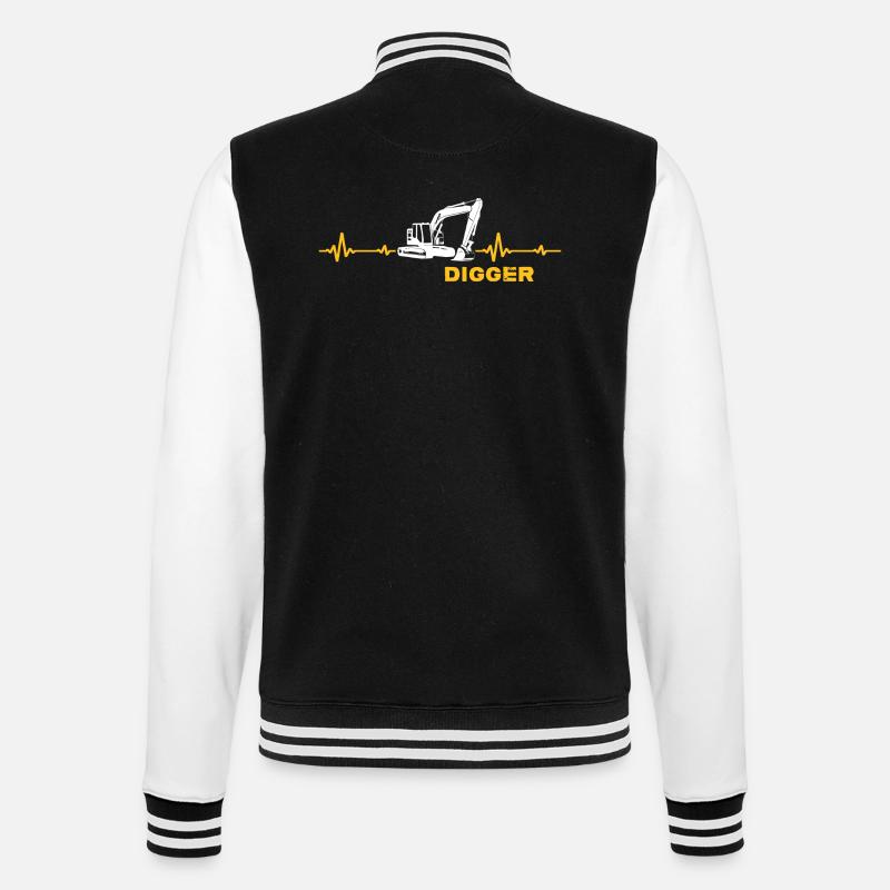bagger baggerfahrer Baggerschaufel "Digger" - College-Sweatjacke - Schwarz/Weiß