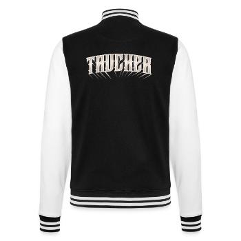 Taucher Tauchen - College-Sweatjacke - Schwarz/Weiß - Hinten - Marisol (170cm)