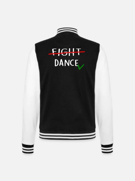 Tänzer tanzen ANTI-WAR-DANCE Tanzschule - College-Sweatjacke - Schwarz/Weiß
