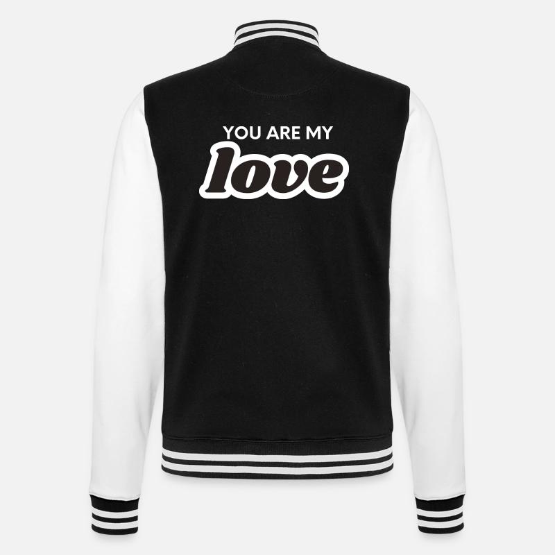 Tu es mon amour - Veste Teddy - noir/blanc