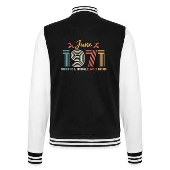 June 1971 Birthday June 1971 June - College Sweat Jacket - black/white - Back - Marisol (170cm)